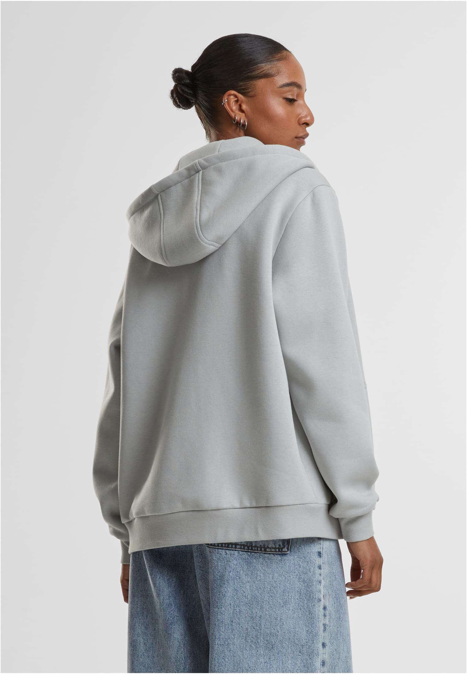 Γυναικεία Ζακέτα με Κουκούλα Fluffy Zip Hoody TB7286-02946 Urban Classics Lightasphalt