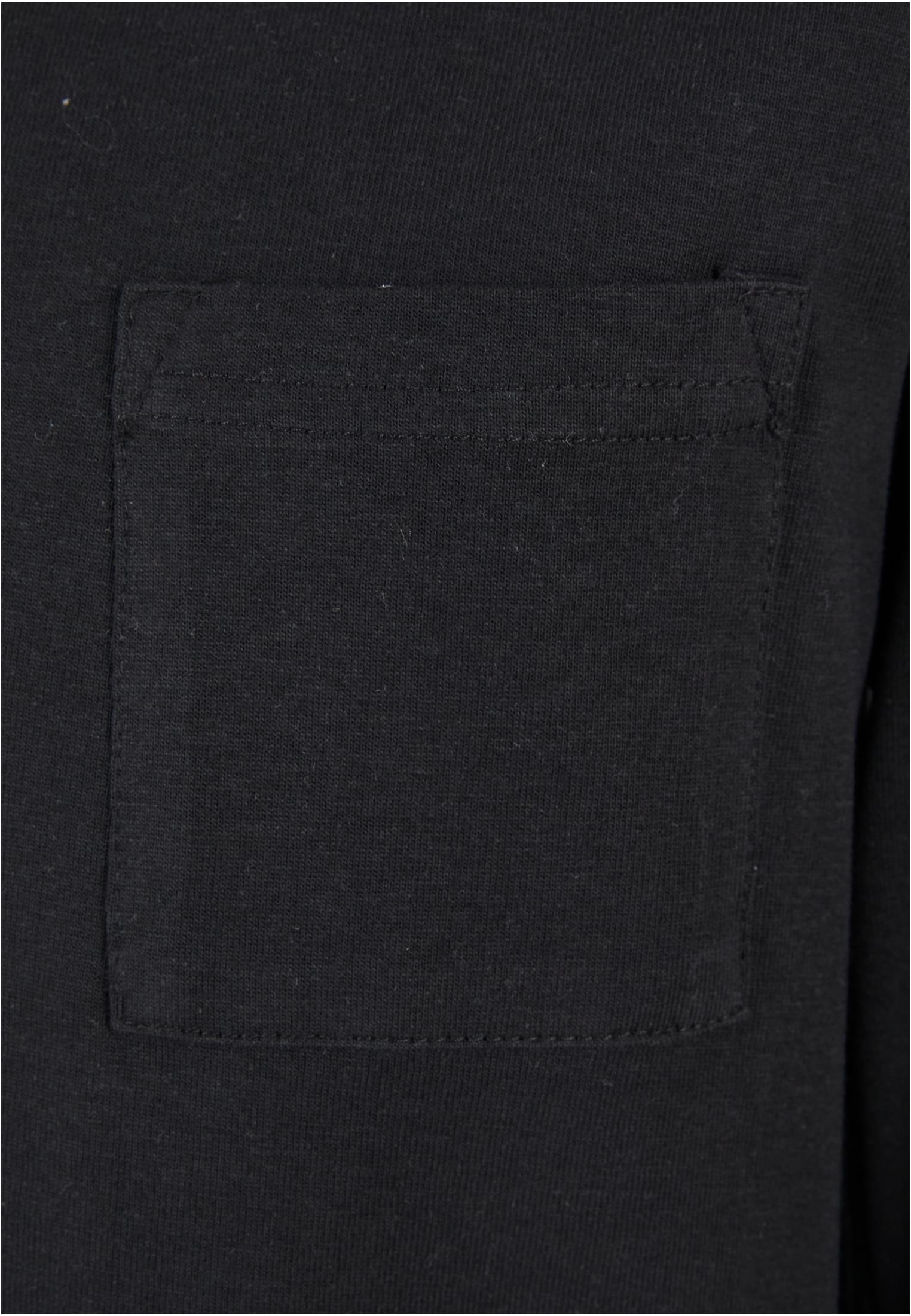 Boys Heavy Oversized Pocket Longsleeve Urban Classics Uck4723-00007 Black παιδικά T-Shirt Simple Wear Μπλουζάκια κοντομάνικα
