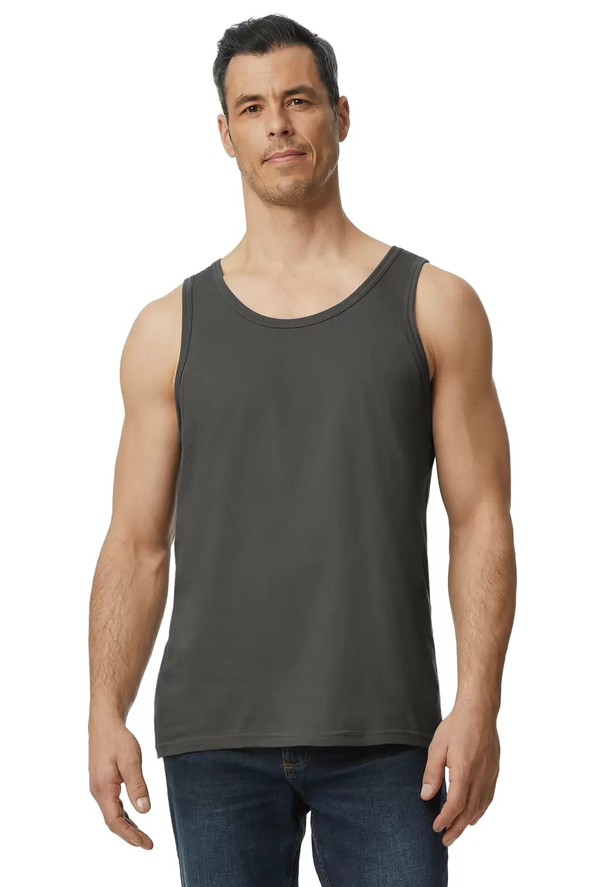Αμάνικο T-Shirt 64200 Gildan Softstyle Charcoal