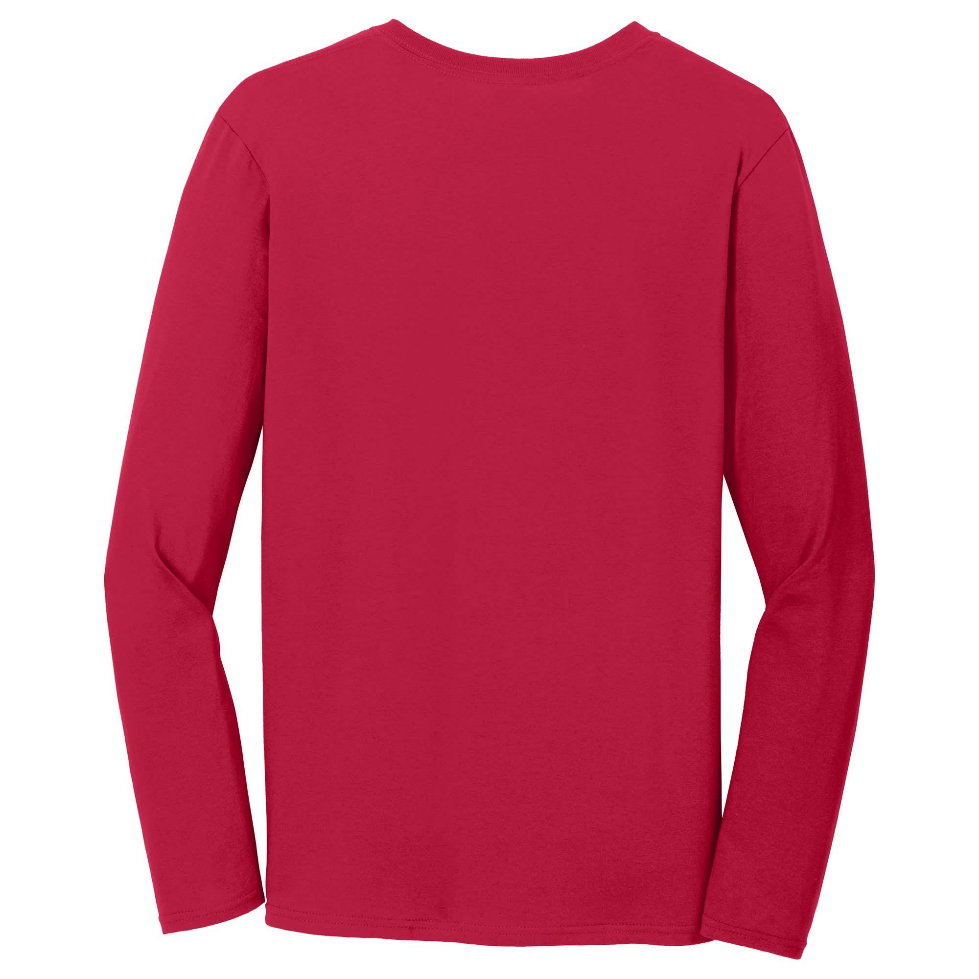 Μακρυμάνικο T-Shirt 64400 Gildan Softstyle Red ανδρικά Basic T-Shirts Simple Wear Μπλουζάκια κοντομάνικα