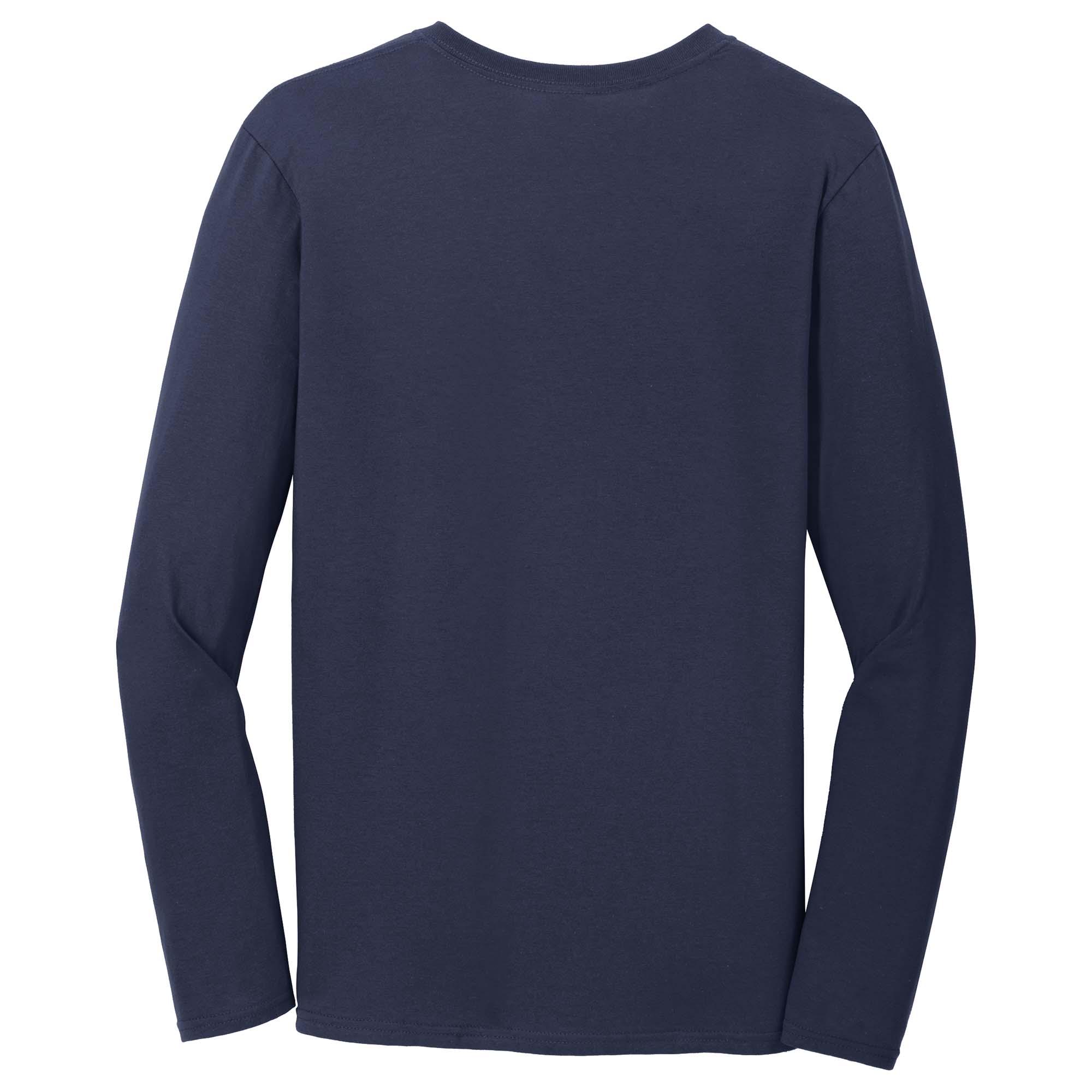 Μακρυμάνικο T-Shirt 64400 Gildan Softstyle Navy ανδρικά Basic T-Shirts Simple Wear Μπλουζάκια κοντομάνικα