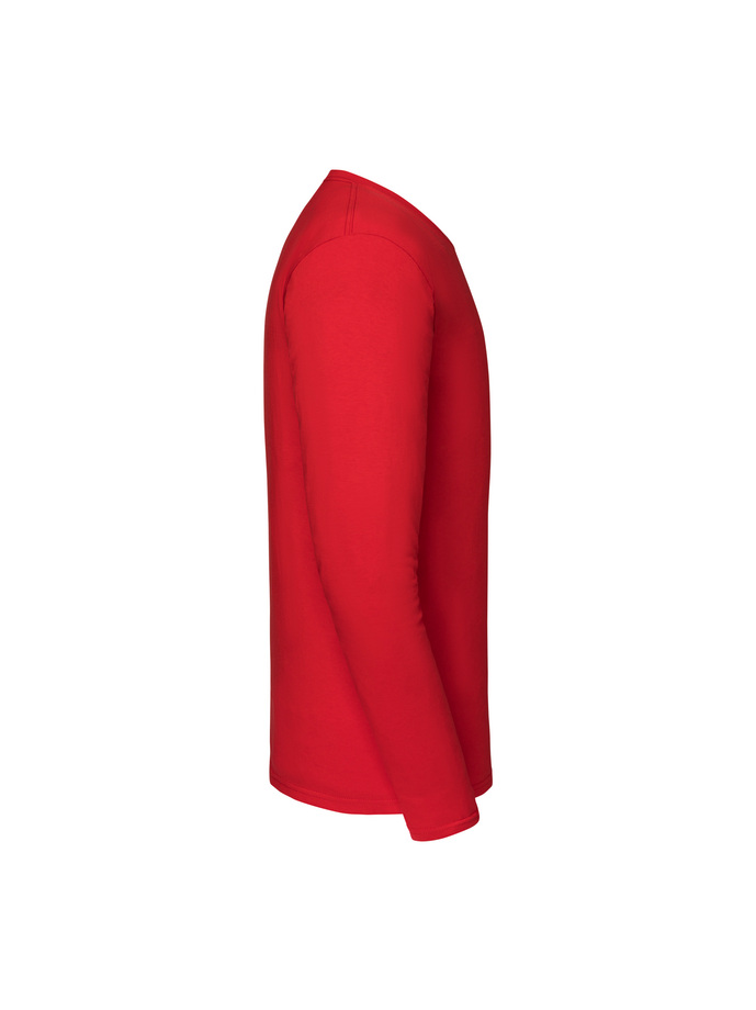 Μακρυμάνικο T-Shirt 61-360-0 Fruit Of The Loom Iconic 195 Ringspun Premium Red ανδρικά Basic T-Shirts Simple Wear Μπλουζάκια κοντομάνικα