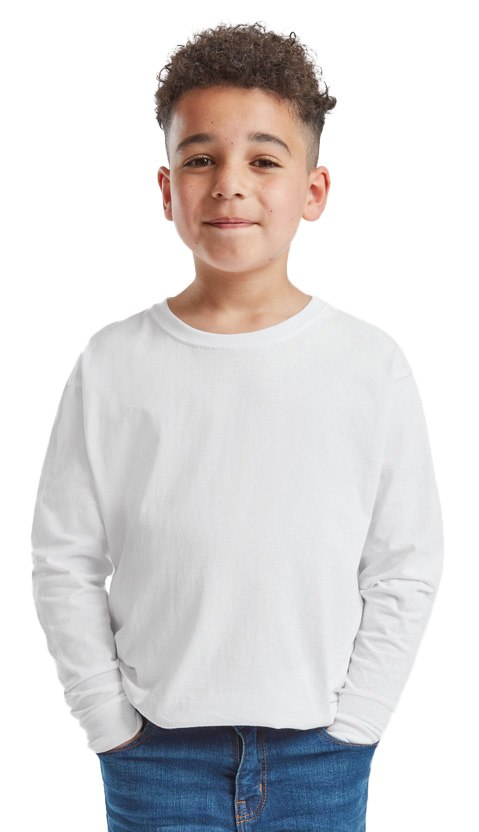 Παιδικό Μακρυμάνικο T-Shirt 61-007-0 Fruit of the Loom White