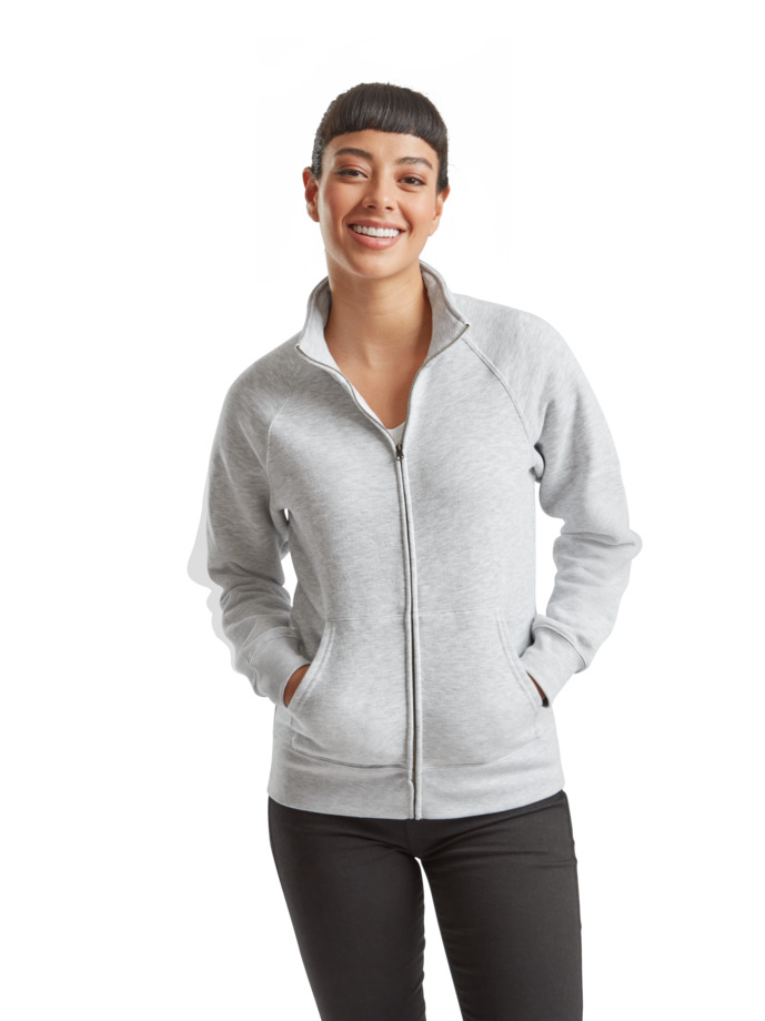 Γυναικεία Ζακέτα Φούτερ 62-116-0 Fruit of the Loom Heather Grey