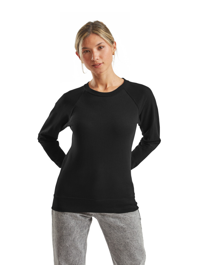 Γυναικείο Φούτερ Raglan 62-146-0 Fruit of the Loom Black