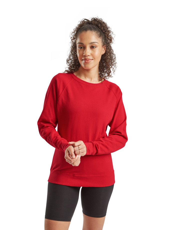 Γυναικείο Φούτερ Raglan 62-146-0 Fruit of the Loom Red