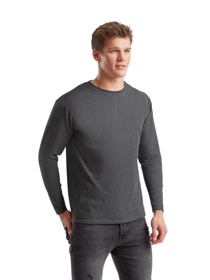 Μακρυμάνικο T-Shirt 61-038-0 Fruit of the Loom Dark Heather Grey