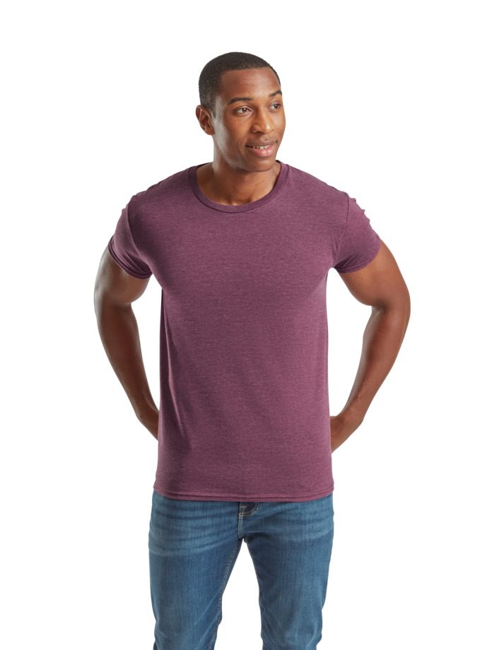 T-Shirt 61-430-0 Fruit of the Loom Iconic 150 Slim Fit Heather Burgundy