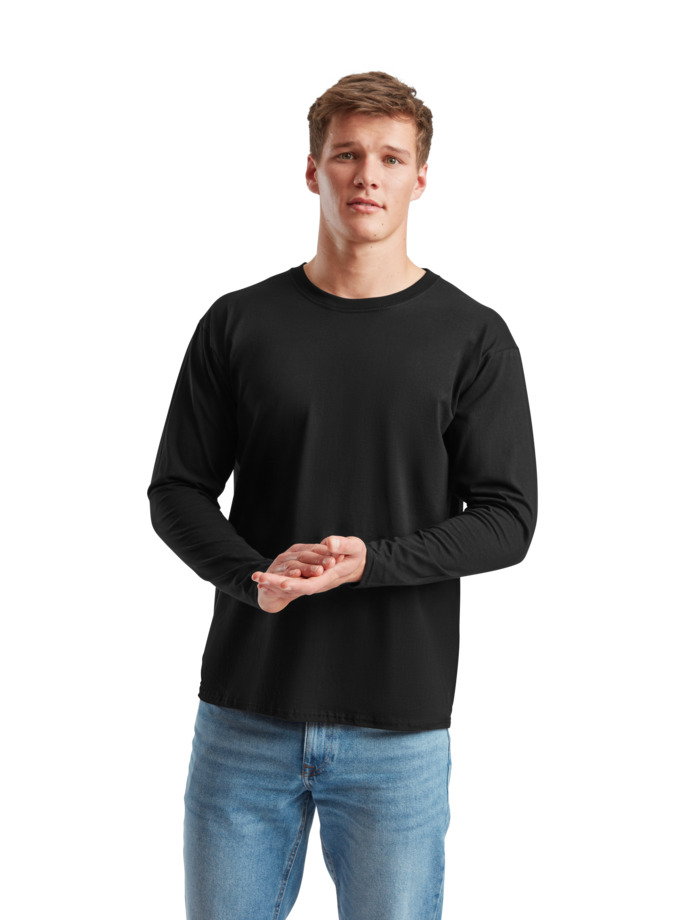 Μακρυμάνικο T-Shirt 61-038-0 Fruit of the Loom Black