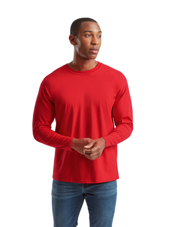 Μακρυμάνικο T-Shirt 61-038-0 Fruit of the Loom Red
