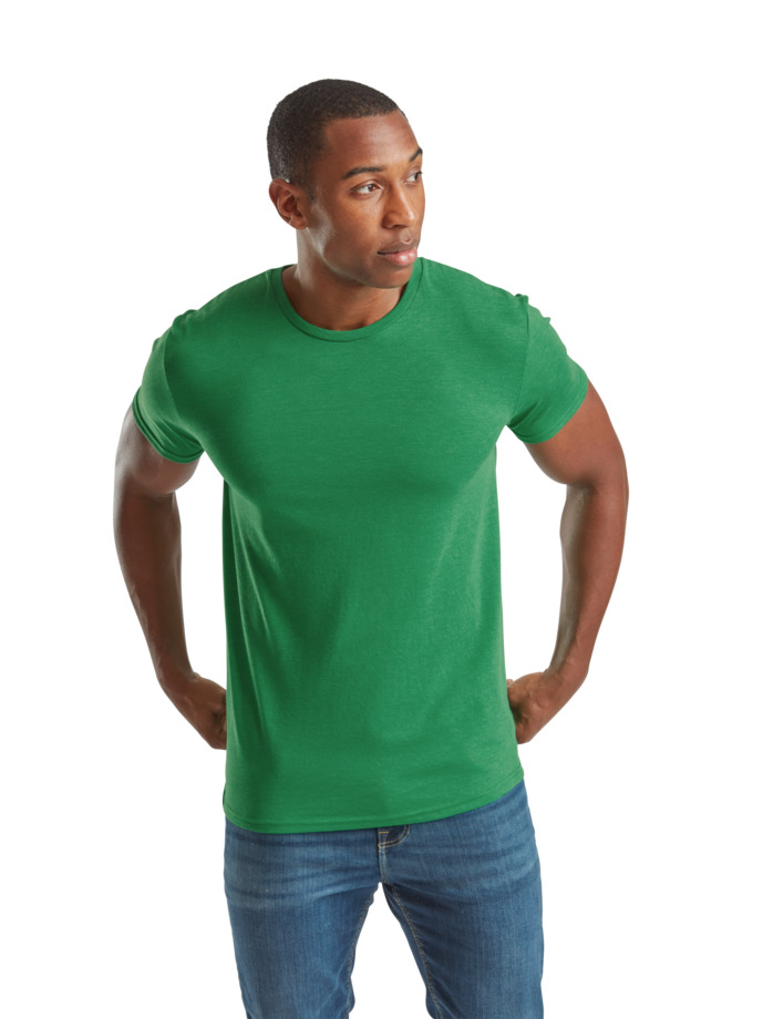T-Shirt 61-430-0 Fruit of the Loom Iconic 150 Slim Fit Retro Heather Green