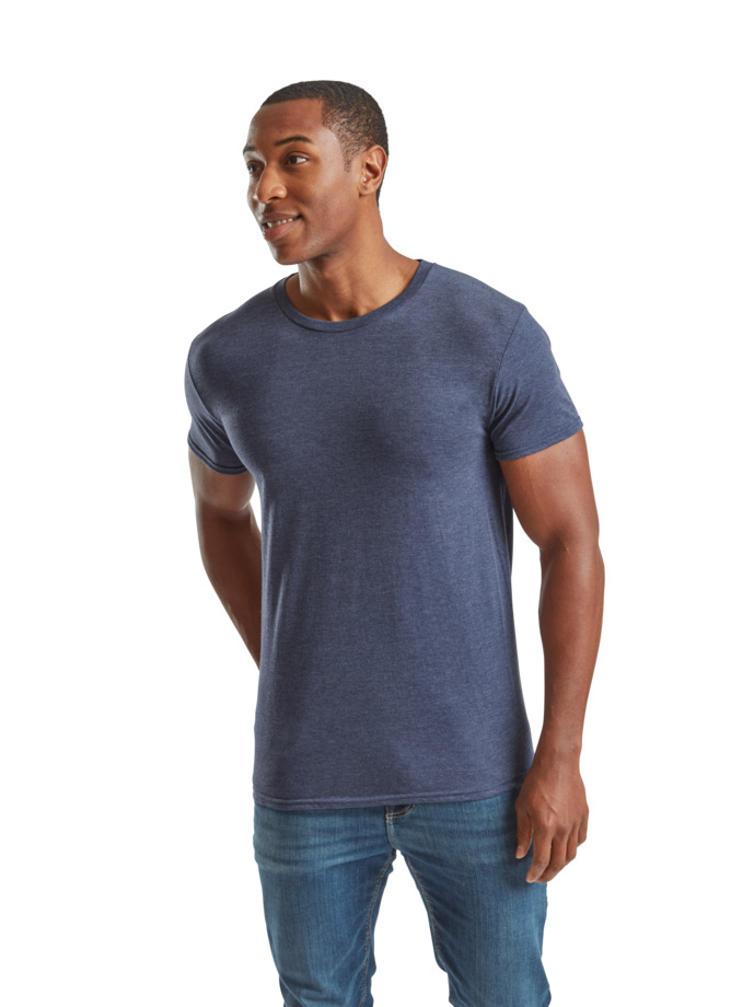 T-Shirt 61-430-0 Fruit of the Loom Iconic 150 Slim Fit Vintage Heather Navy