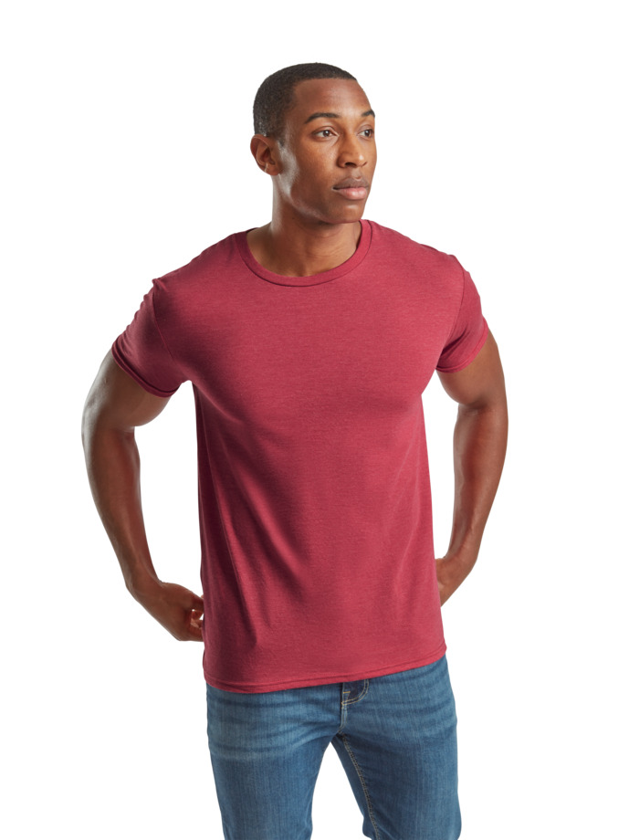 T-Shirt 61-430-0 Fruit of the Loom Iconic 150 Slim Fit Vintage Heather Red