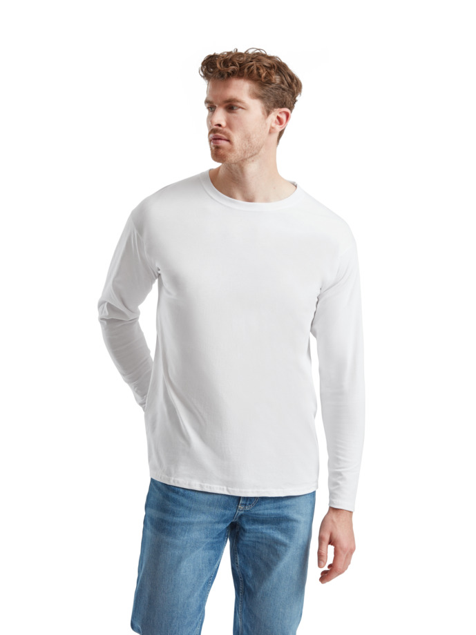 Μακρυμάνικο T-Shirt 61-038-0 Fruit of the Loom White