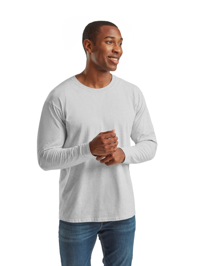 Μακρυμάνικο T-Shirt 61-038-0 Fruit of the Loom Heather Grey