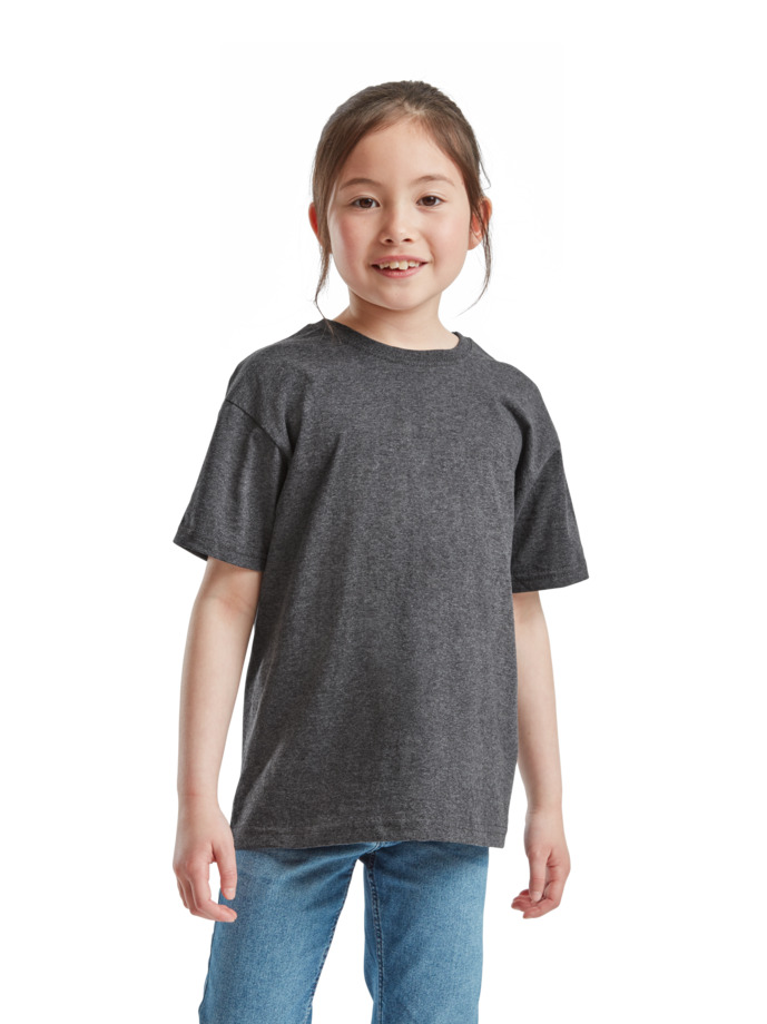 Παιδικό T-Shirt 61-033-0 Fruit of the Loom Value Weight Dark Heather Grey