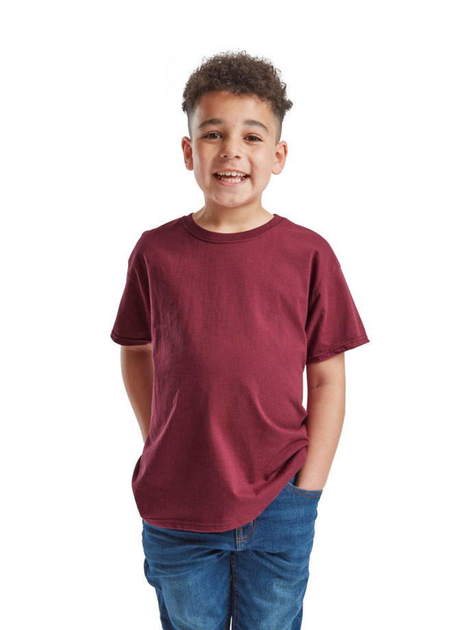 Παιδικό T-Shirt 61-033-0 Fruit of the Loom Value Weight Burgundy