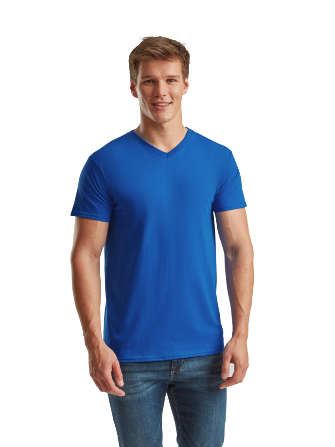 T-Shirt V-Neck 61-066-0 Fruit of the Loom Valueweight Royal