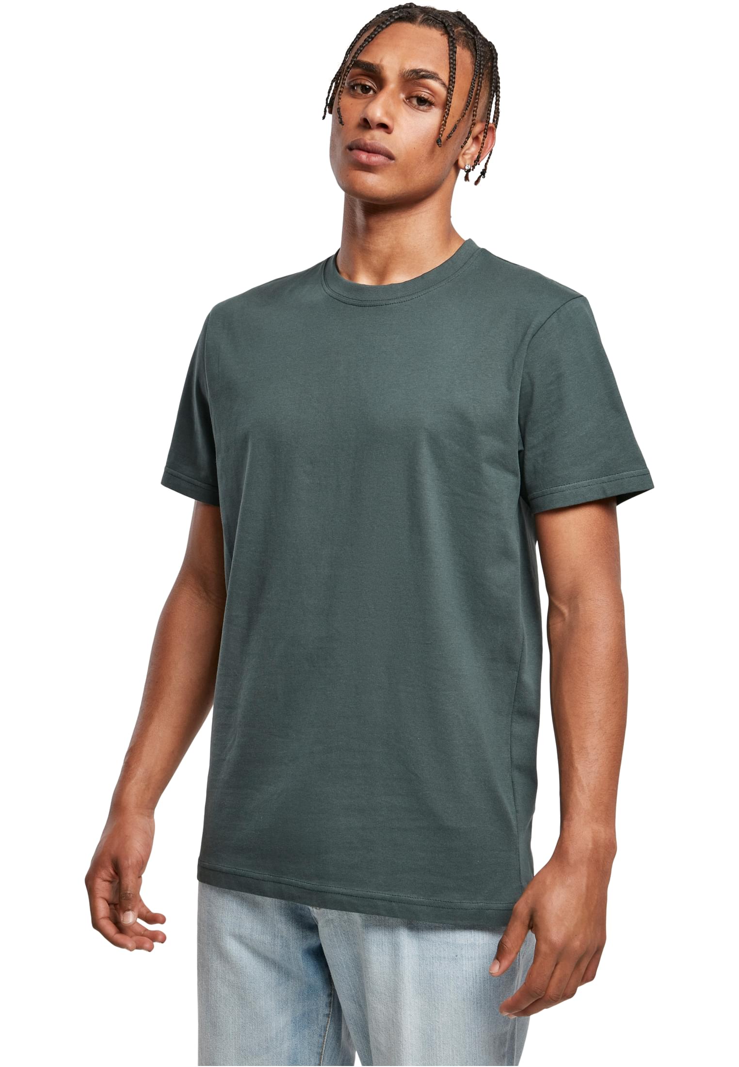T-Shirt με Στρογγυλή Λαιμόκοψη BY004 Build Your Brand (BYB) Bottlegreen