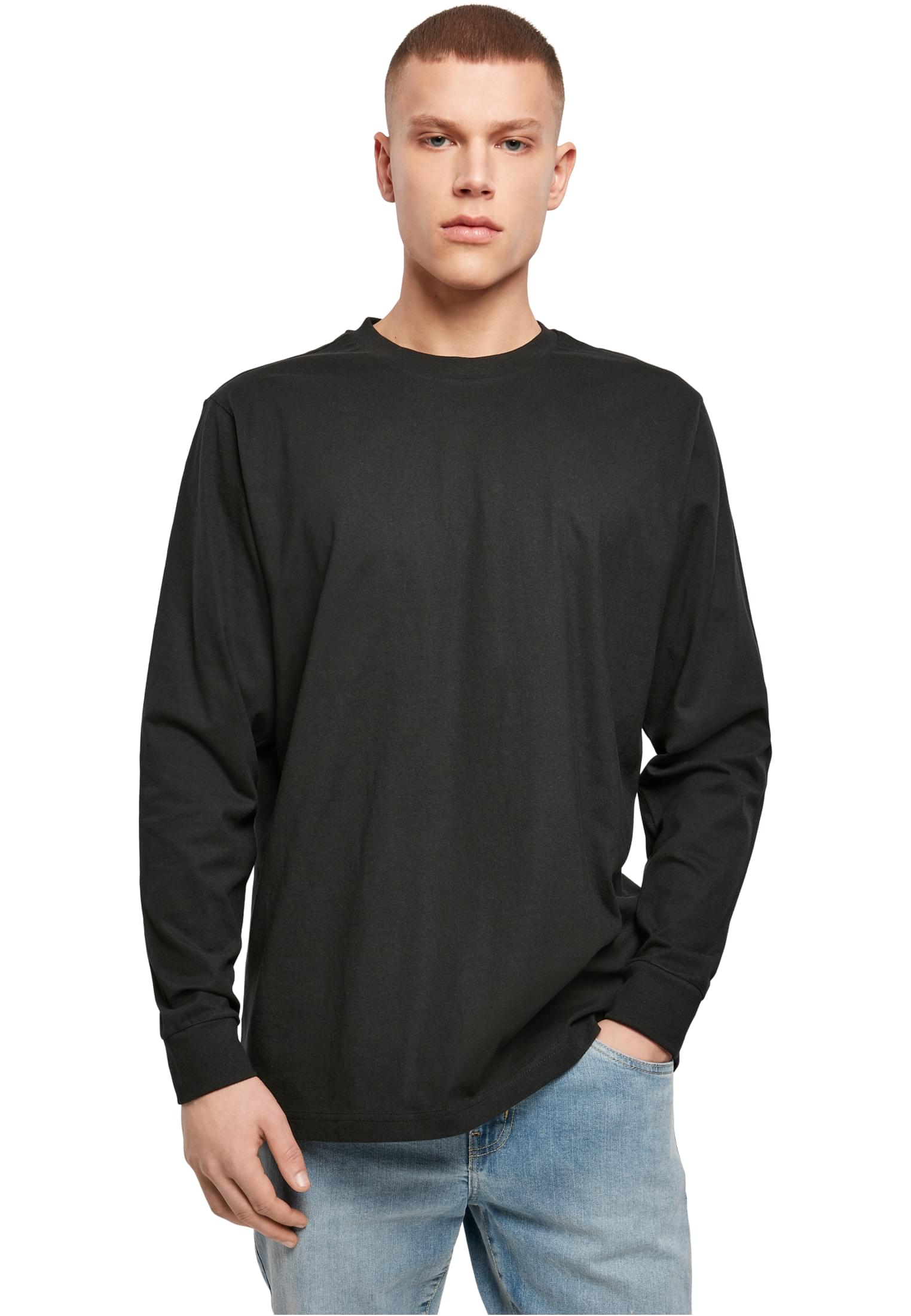 Μακρυμάνικη Μπλούζα BY091 Build Your Brand Longsleeve With Cuffrib Black