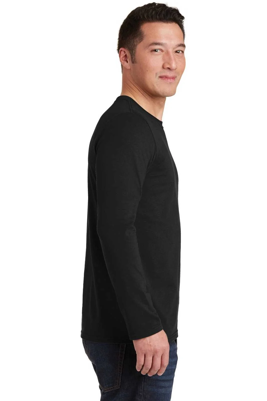 Μακρυμάνικο T-Shirt 64400 Gildan Softstyle Black ανδρικά Basic T-Shirts Simple Wear Μπλουζάκια κοντομάνικα