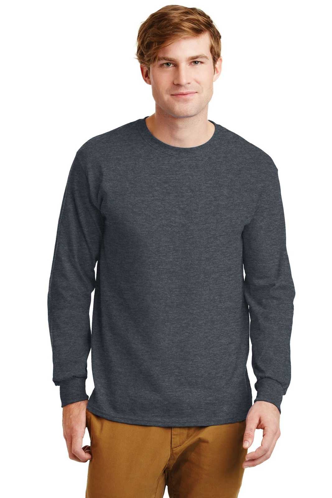 Μακρυμάνικο T-Shirt 2400 Gildan Ultra Cotton Dark Heather