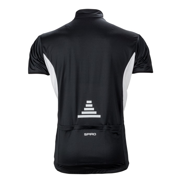 Αθλητική Μπλούζα Ποδηλασίας S188M Result Bike Full Zip T-Shirt Black White ανδρικά Basic T-Shirts Simple Wear Μπλουζάκια κοντομάνικα