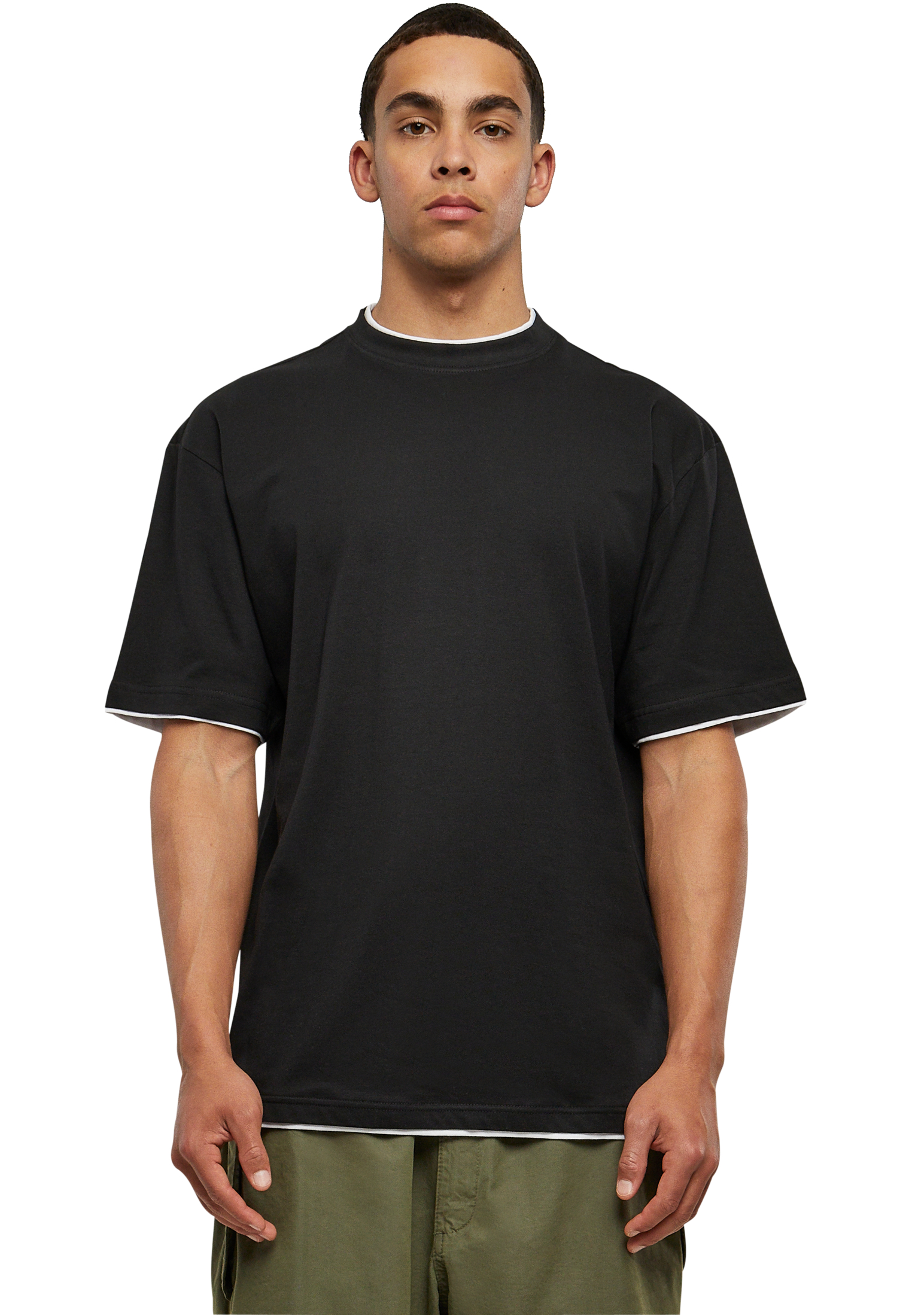T-Shirt Contrast Tall Tee TB029A Urban Classics Black/White Μαύρο/Άσπρο