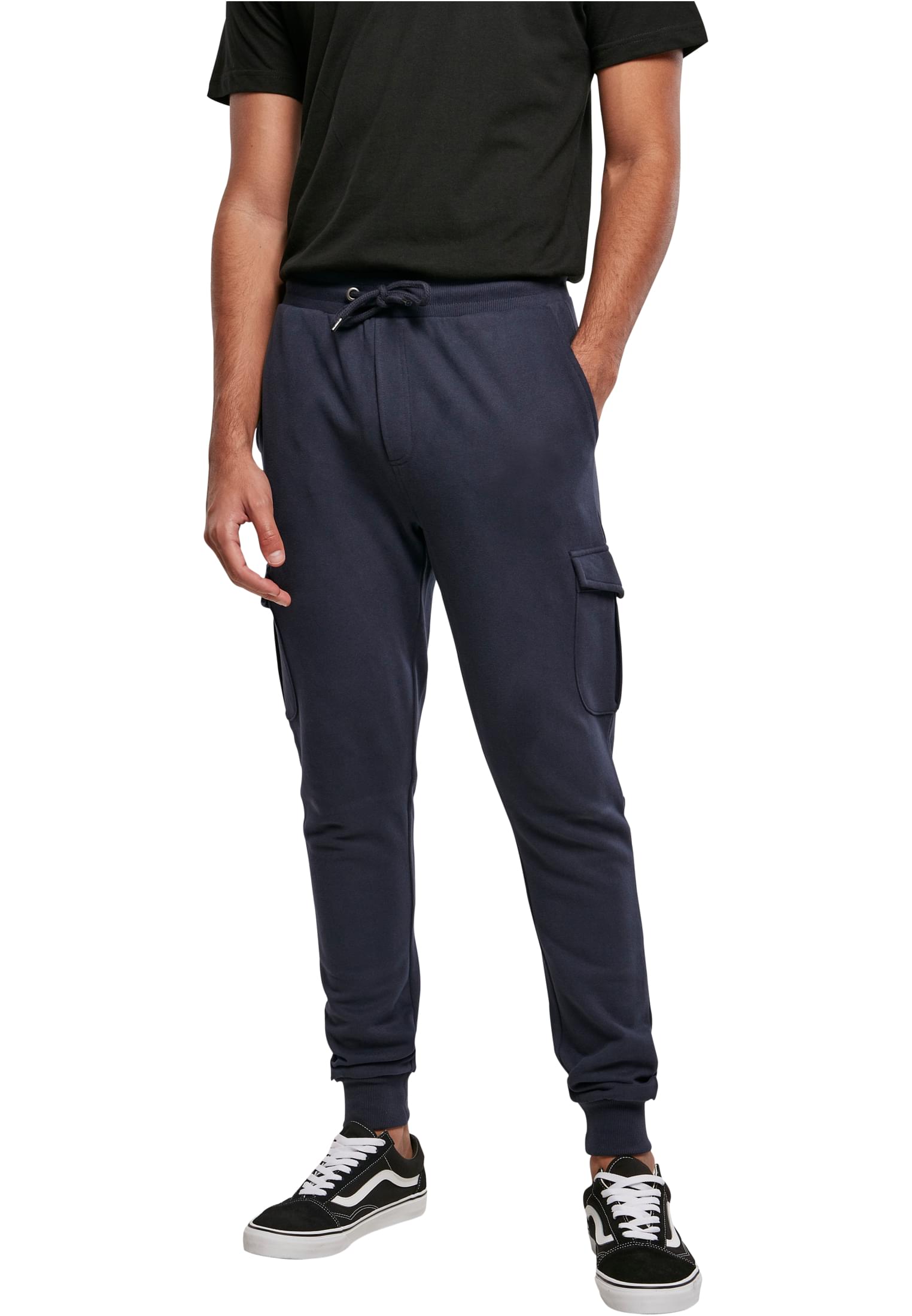 Fitted Cargo Sweatpants Urban Classics TB1395-03431 Caviar