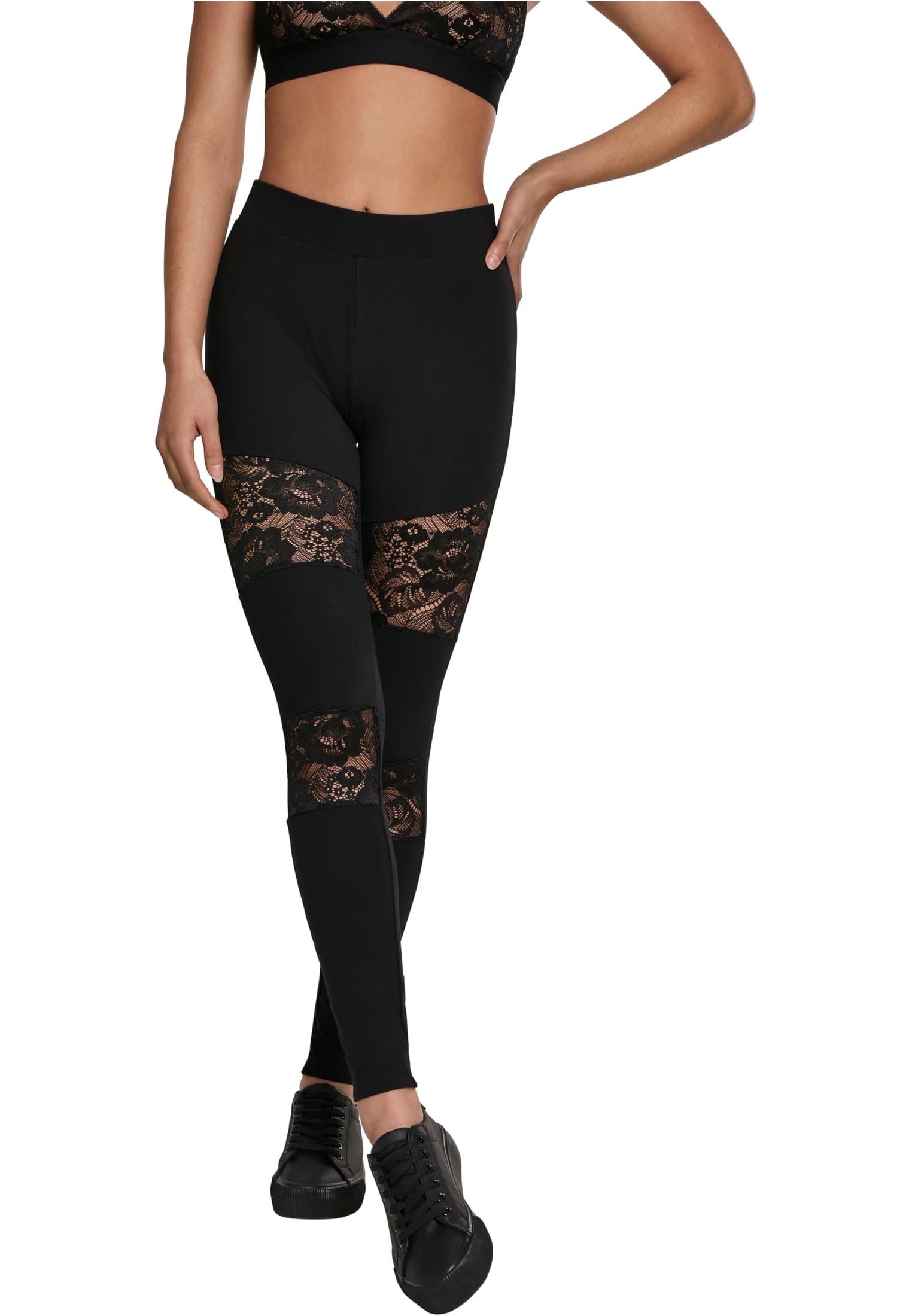 Γυναικείο Κολάν TB2593 Urban Classics με Δαντέλα Black