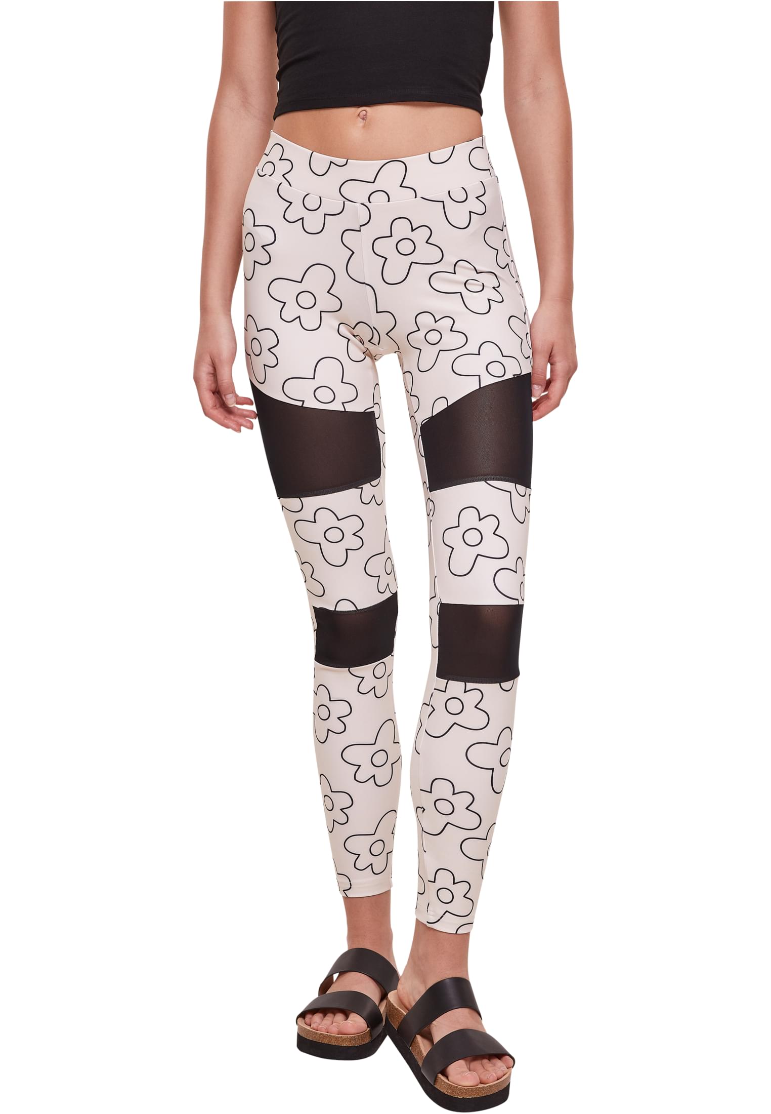 Ladies Tech Mesh AOP Leggings UC Curvy TB4005-04417 softseagrassflower