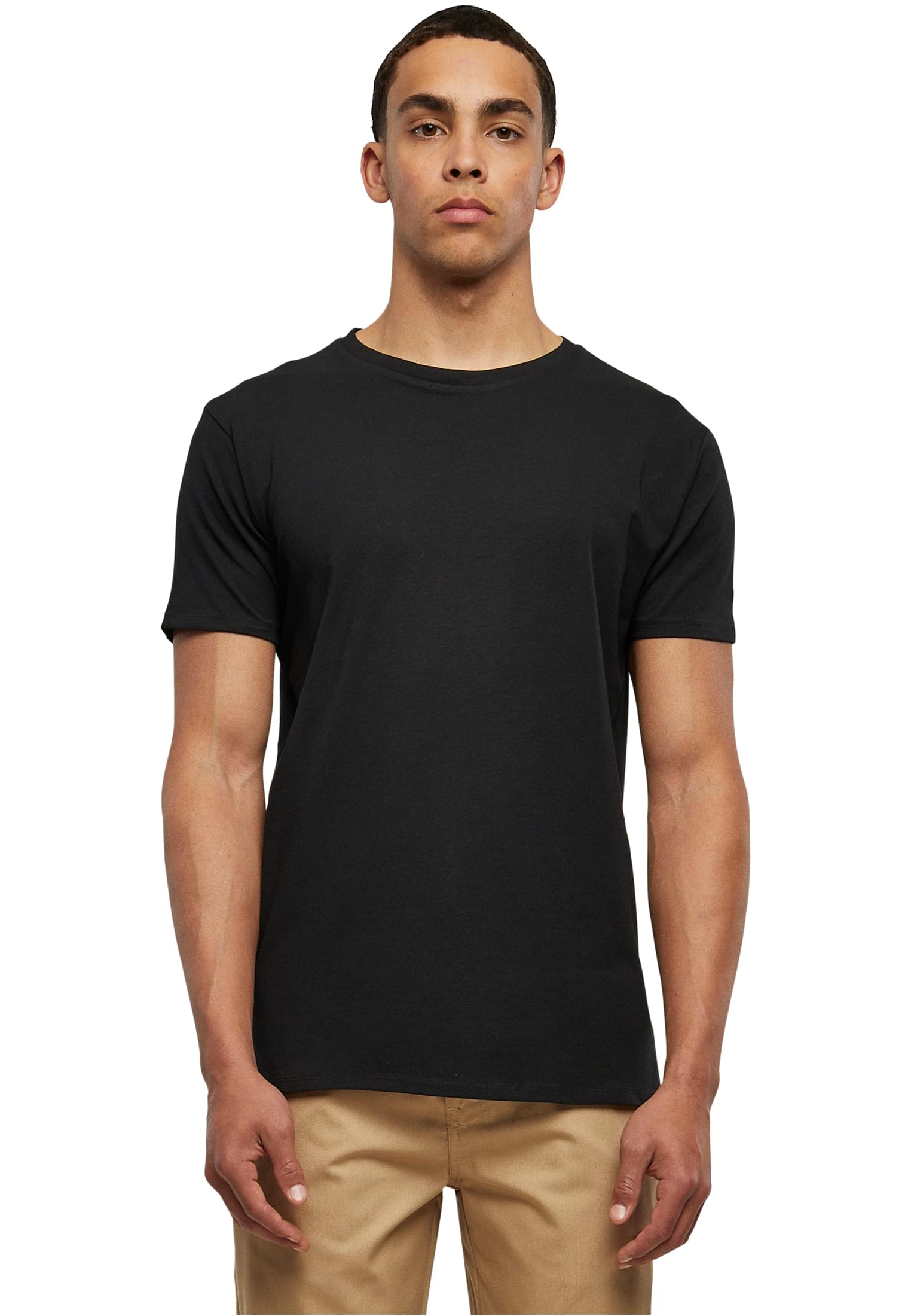 Organic T-Shirt Fitted Stretch TB4668 Urban Classics Black