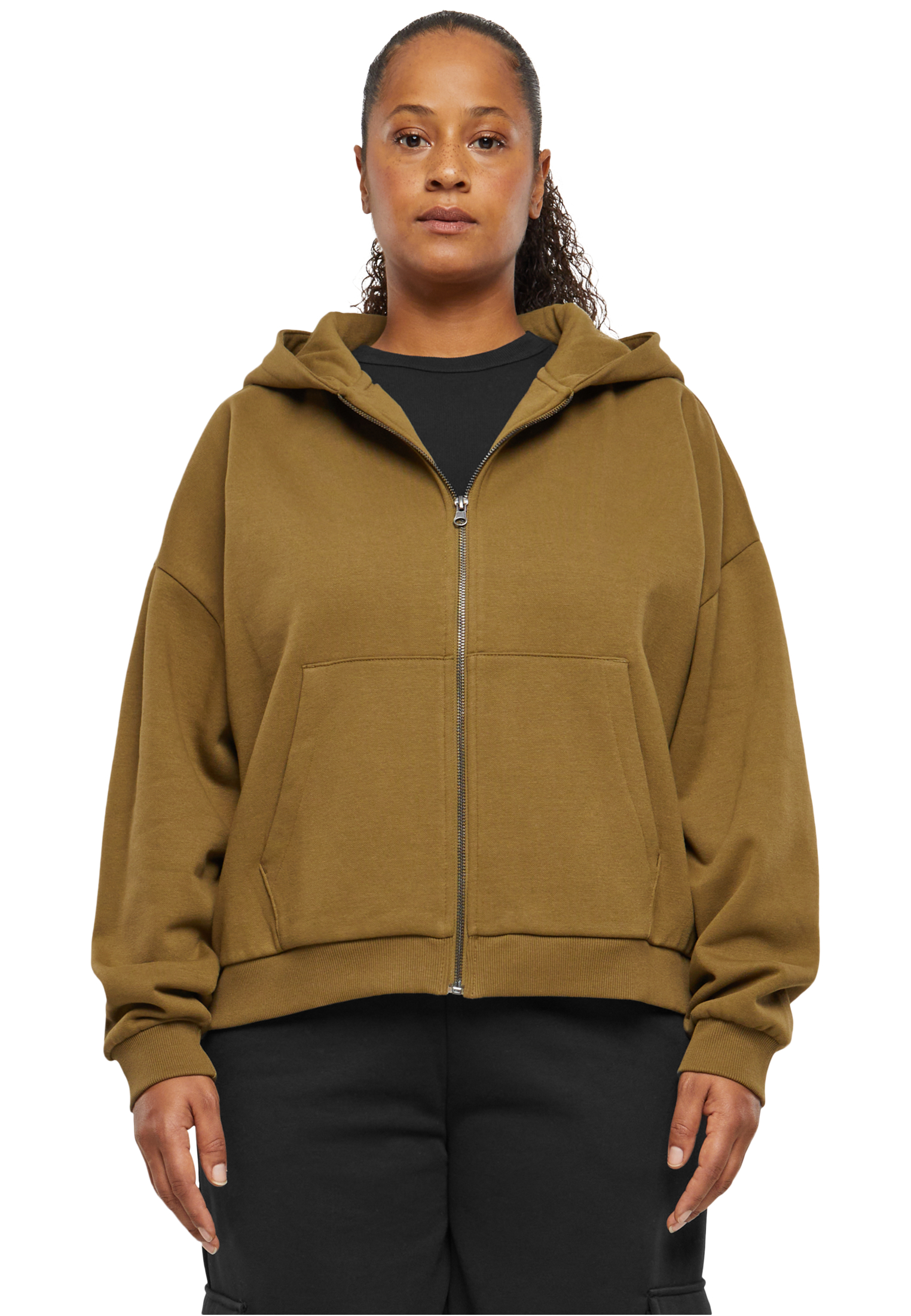 Ladies Boxy Zip Hoody Urban Classics TB6131-02438 summerolive
