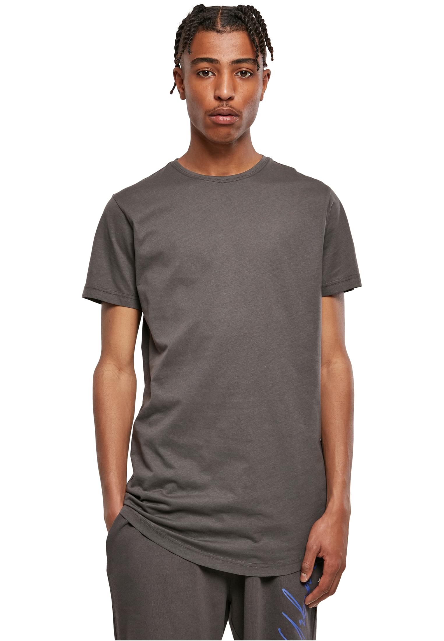 Long Tee T-Shirt Shaped Urban Classics TB638 Dark Shadow