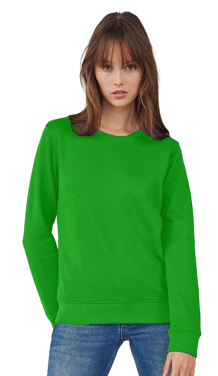 Γυναικείο Φούτερ WW32B B & C Organic Crew Neck French Terry Apple Green