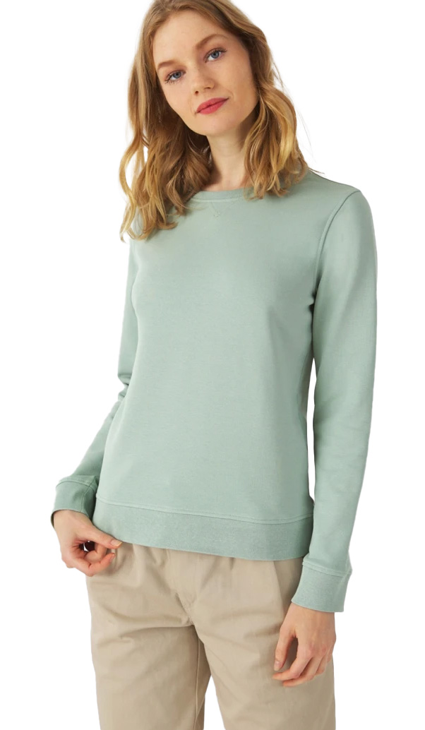 Γυναικείο Φούτερ WW32B B & C Organic Crew Neck French Terry Sage