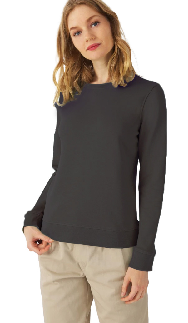 Γυναικείο Φούτερ WW32B B & C Organic Crew Neck French Terry Asphalt
