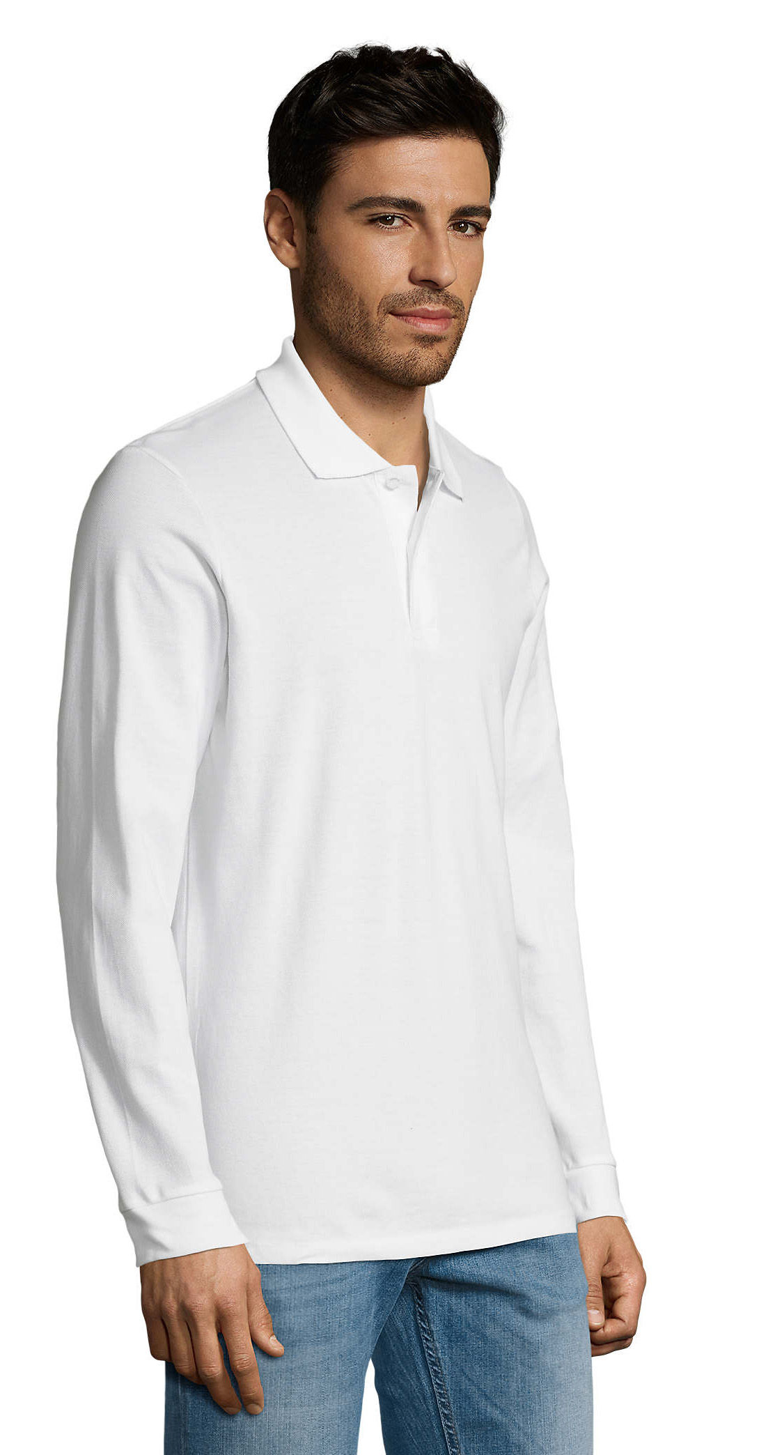 Μπλούζα Polo Μακρυμάνικη Πικέ 02087 Sol&Apos S Perfect Lsl Men White ανδρικά Μπλούζες Simple Wear