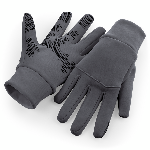 Γάντια Softshell B310 Beechfield Sports Tech Touchscreen Graphite Grey