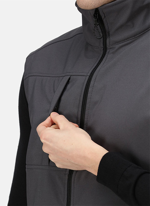 Ανδρικό Αμάνικο Μπουφάν Softshell Tra848 Regatta Octagon Ii Seal Grey Black ανδρικά Simple Wear