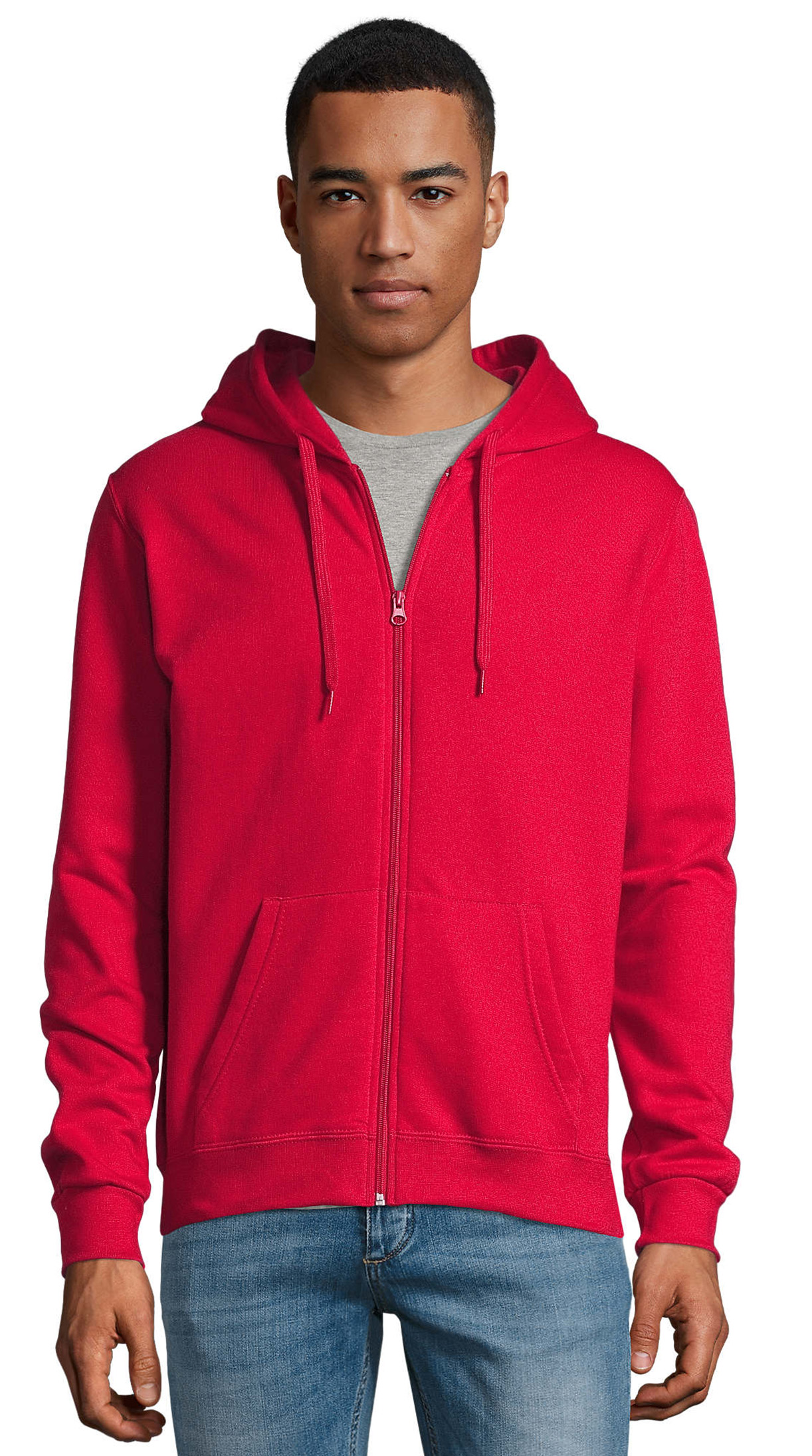 Ζακέτα Φούτερ με Κουκούλα Zip Hoodie 01714 SOL'S Stone Red