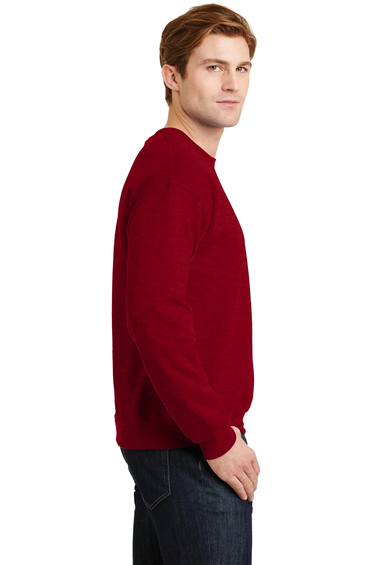Φούτερ Crewneck 18000 Gildan Heavy Blend Antique Cherry Red ανδρικά Simple Wear