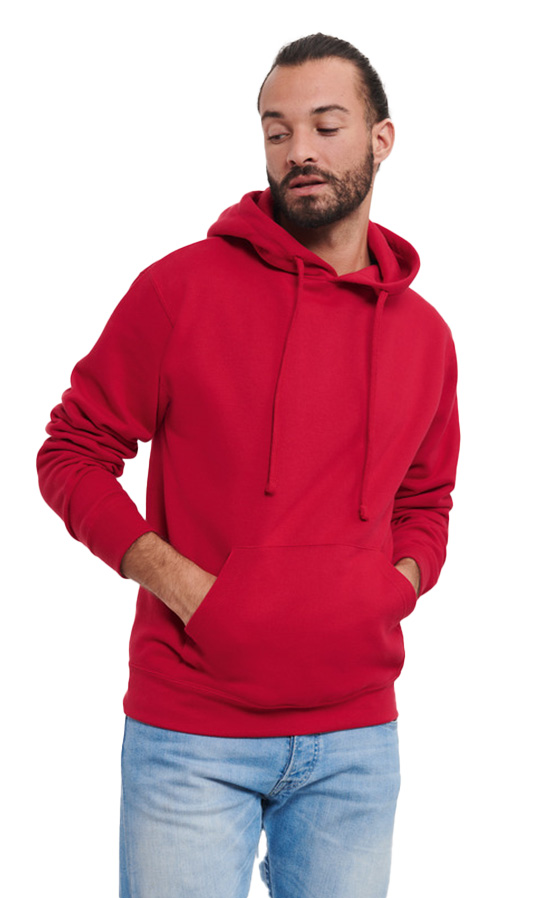 Φούτερ με Κουκούλα Russell R-575M-0 White Classic Red