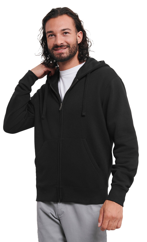 Φούτερ με Κουκούλα και Φερμουάρ Authentic Zip Hoodie R-266M-0 Russell Black