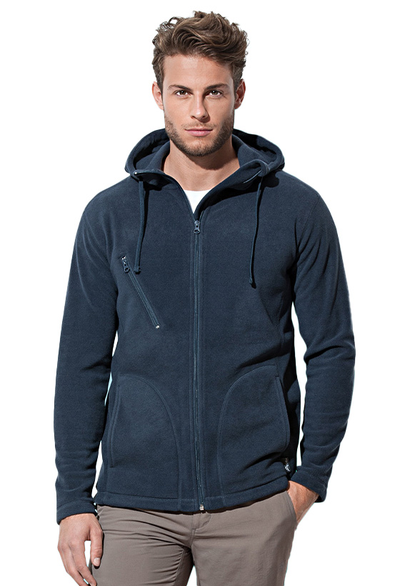 Ανδρική Ζακέτα Fleece Active Hooded Stedman ST5080 Blue Midnight