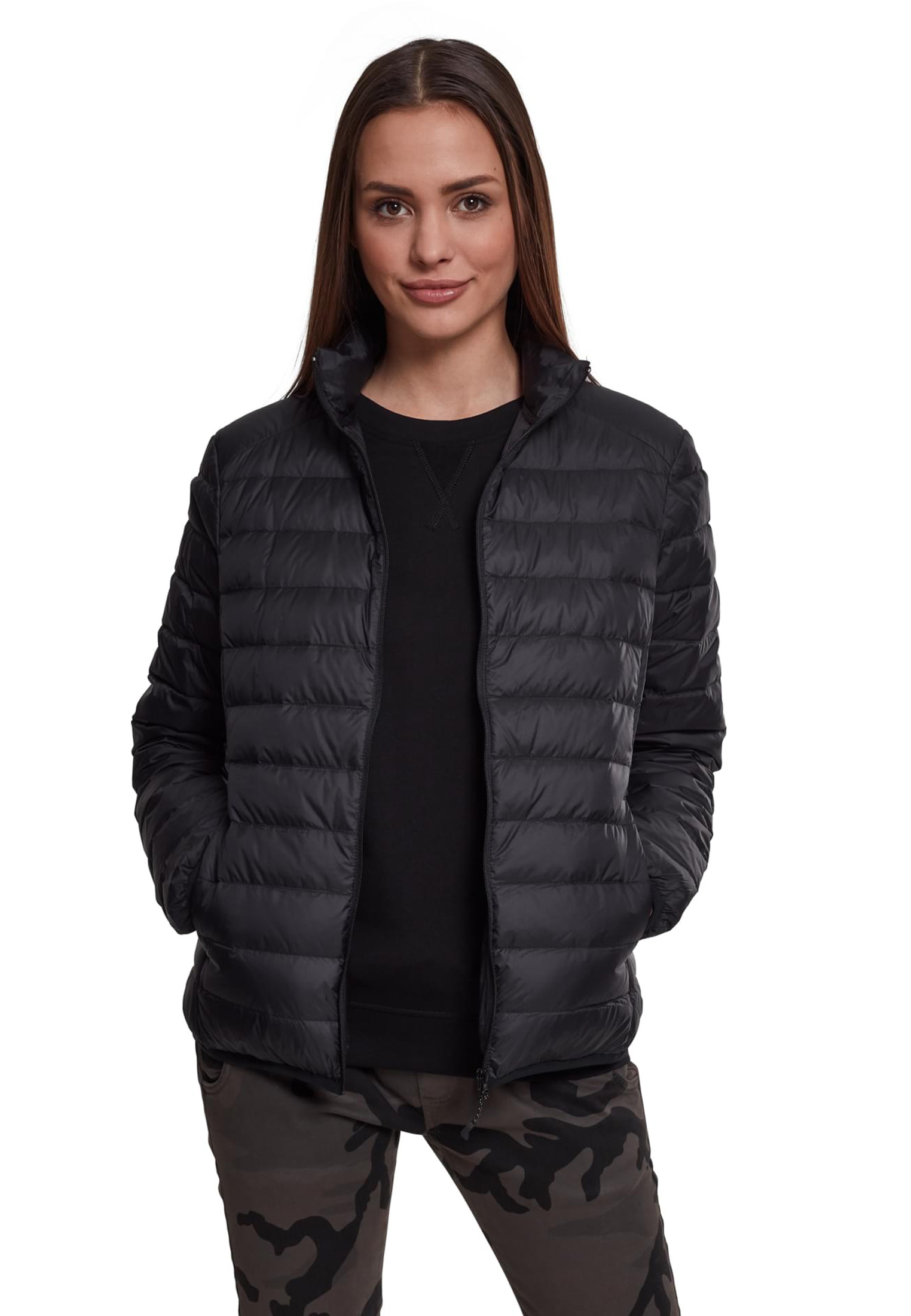 Γυναικείο τζάκετ Basic Down Urban Classics TB2007 Black