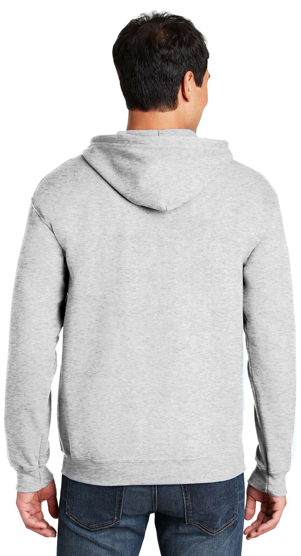 Φούτερ Ζακέτα με Κουκούλα 18600 Gildan Heavy Blend Zip Hoodie Ash Grey ανδρικά Simple Wear
