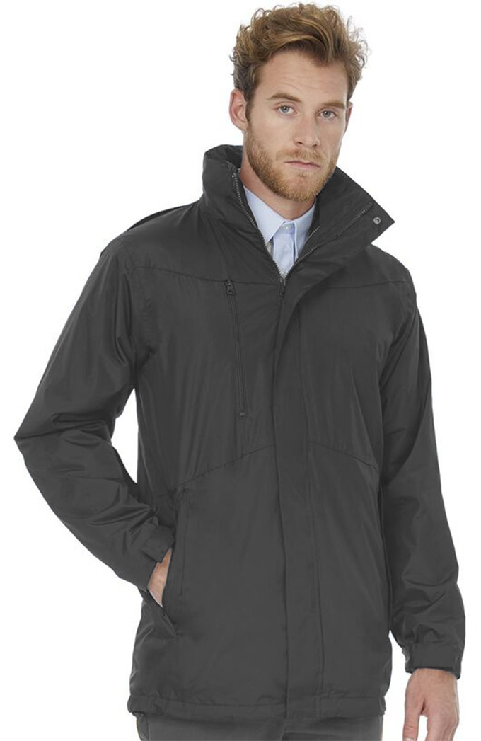 Ανδρικό Μπουφάν 3 σε 1 JU873 B&C Dark Grey