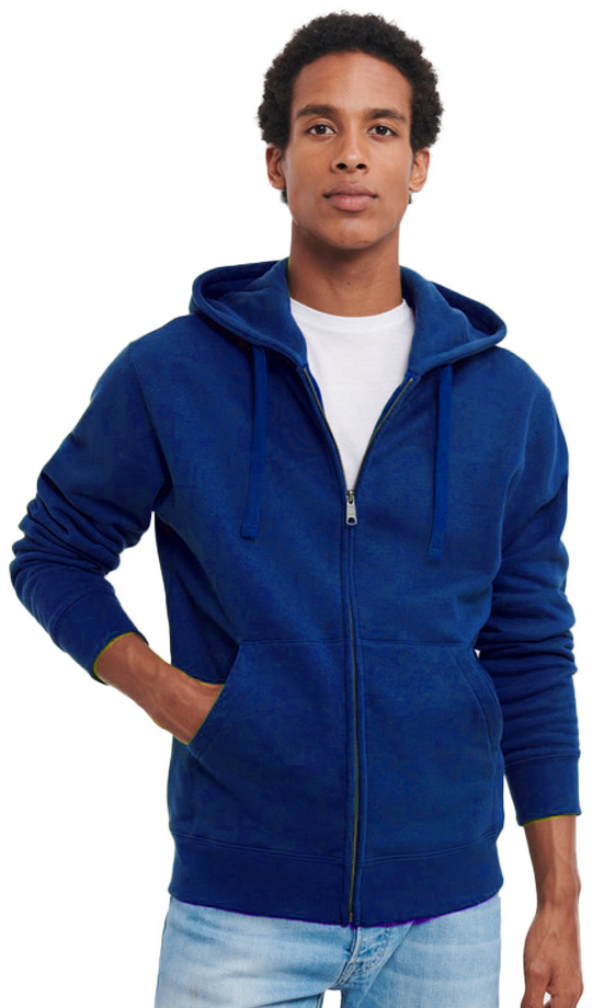 Φούτερ με Κουκούλα και Φερμουάρ Authentic Zip Hoodie R-266M-0 Russell Bright Royal