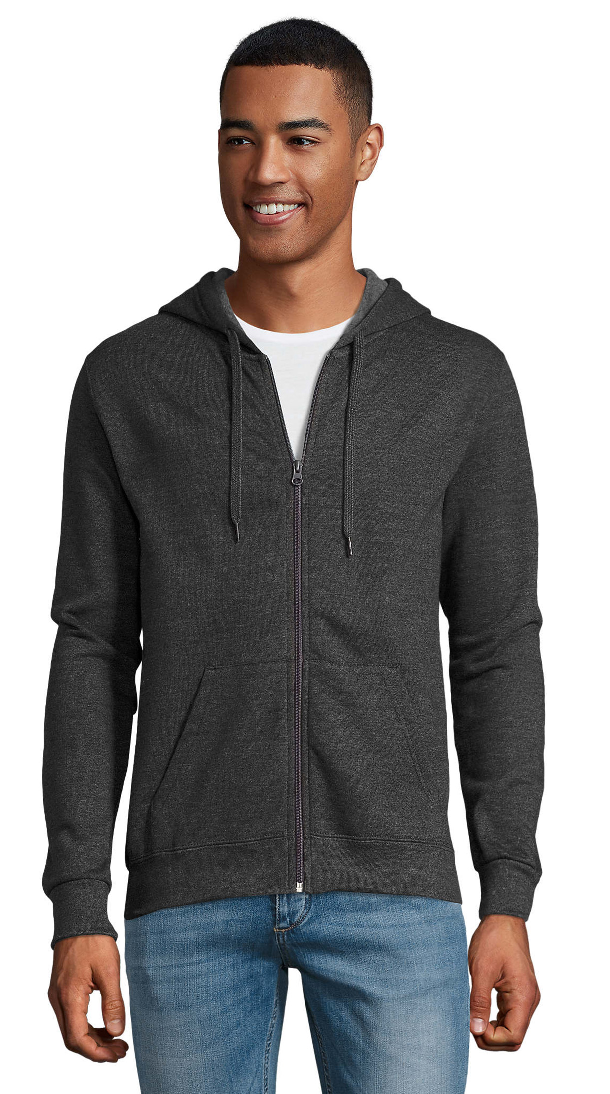 Ζακέτα Φούτερ με Κουκούλα Zip Hoodie 01714 SOL'S Stone Charcoal Melange